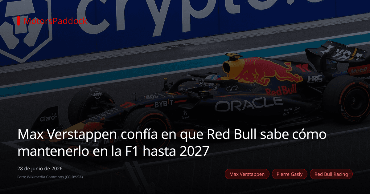 Max Verstappen confía en que Red Bull sabe cómo mantenerlo en la F1 hasta 2027