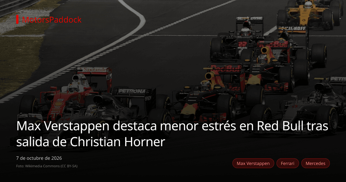 Max Verstappen destaca menor estrés en Red Bull tras salida de Christian Horner