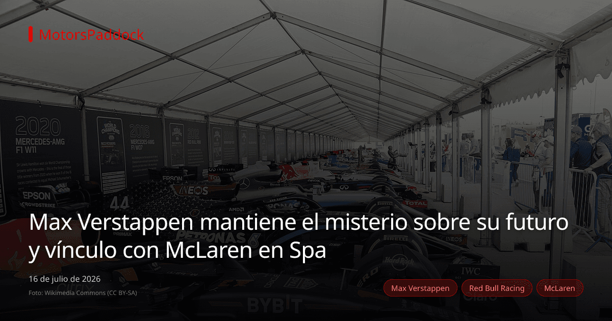 Max Verstappen mantiene el misterio sobre su futuro y vínculo con McLaren en Spa