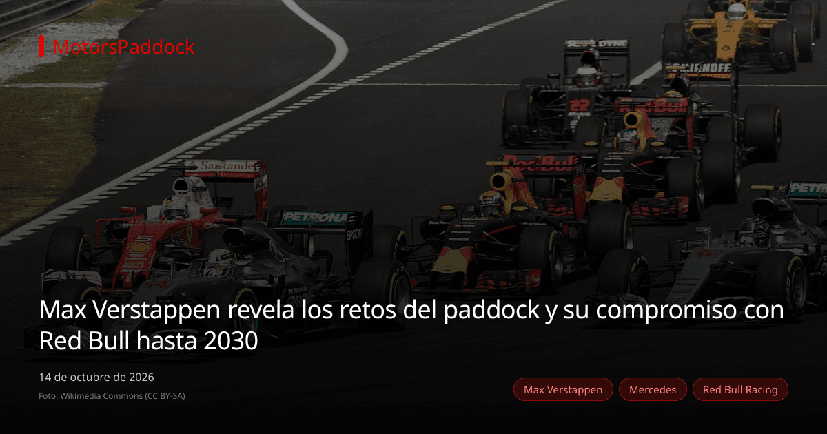 Max Verstappen revela los retos del paddock y su compromiso con Red Bull hasta 2030