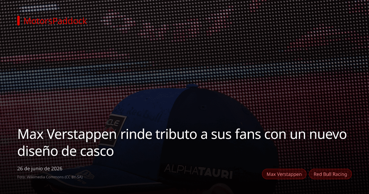 Max Verstappen rinde tributo a sus fans con un nuevo diseño de casco