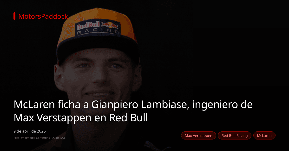 McLaren ficha a Gianpiero Lambiase, ingeniero de Max Verstappen en Red Bull