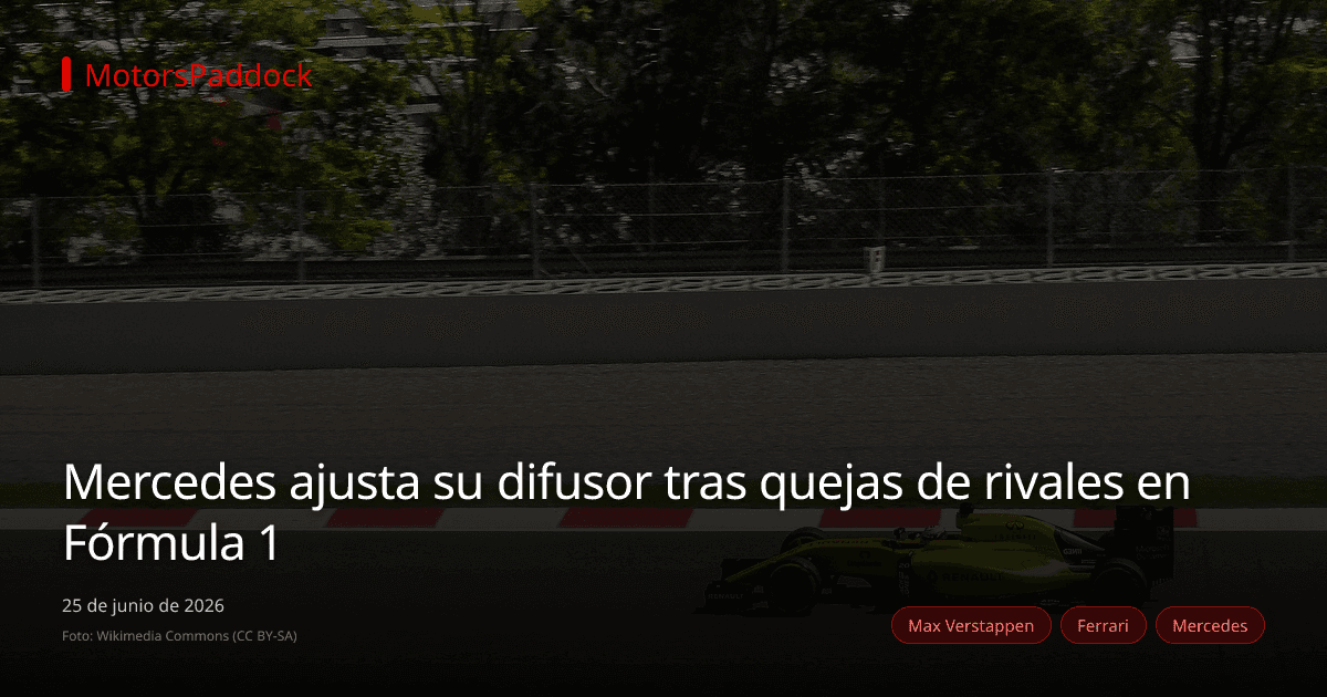 Mercedes ajusta su difusor tras quejas de rivales en Fórmula 1