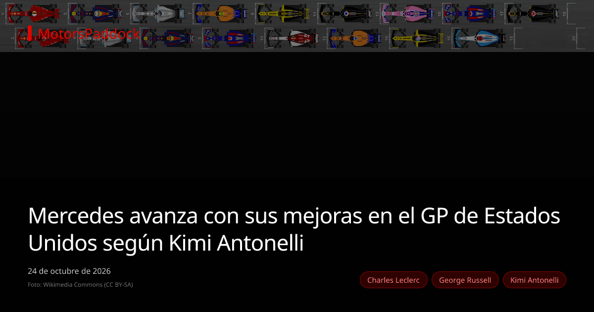 Mercedes avanza con sus mejoras en el GP de Estados Unidos según Kimi Antonelli