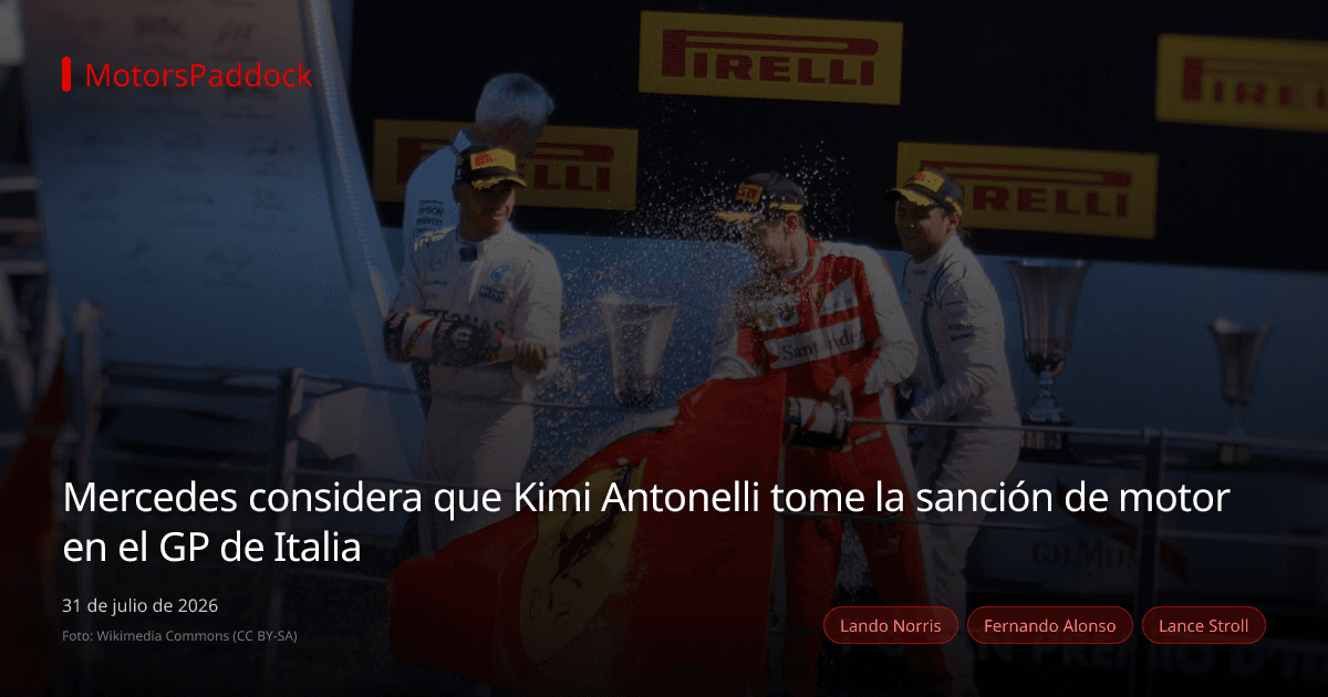 Mercedes considera que Kimi Antonelli tome la sanción de motor en el GP de Italia