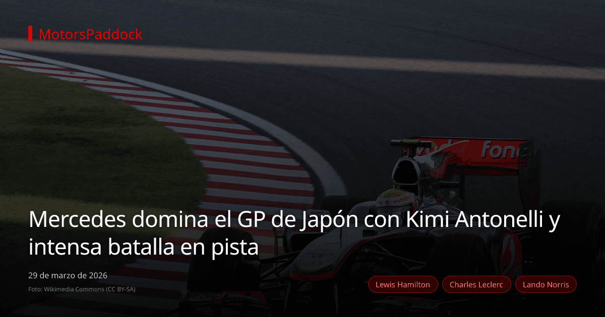 Mercedes domina el GP de Japón con Kimi Antonelli y intensa batalla en pista