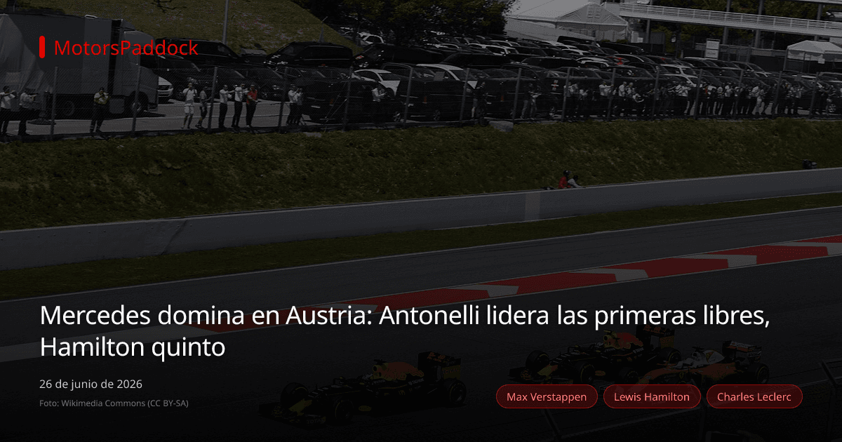 Mercedes domina en Austria: Antonelli lidera las primeras libres, Hamilton quinto