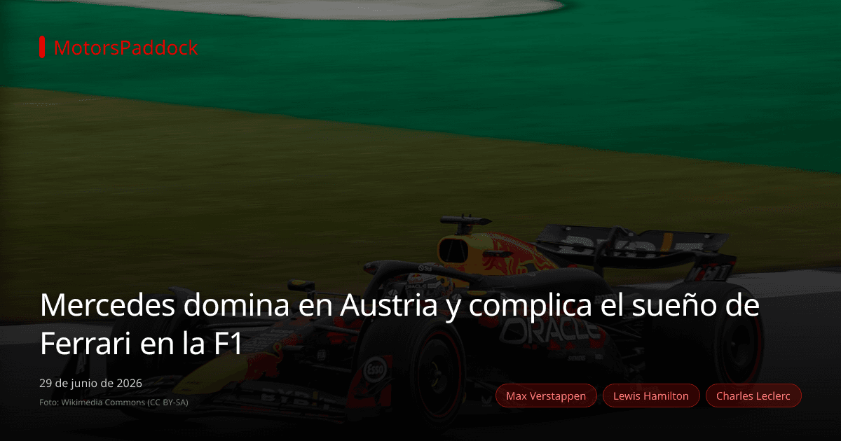 Mercedes domina en Austria y complica el sueño de Ferrari en la F1