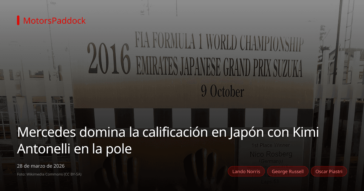 Mercedes domina la calificación en Japón con Kimi Antonelli en la pole