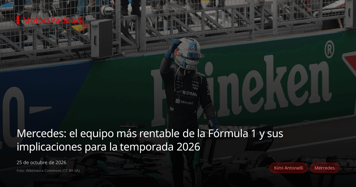 Mercedes: el equipo más rentable de la Fórmula 1 y sus implicaciones para la temporada 2026
