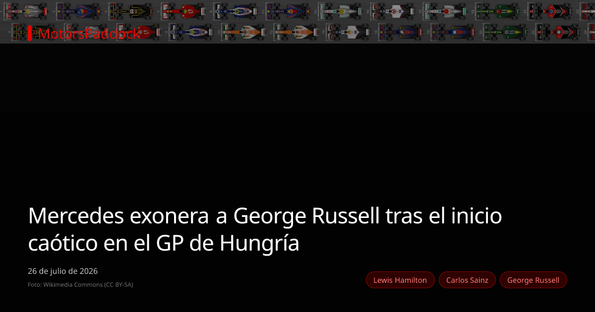 Mercedes exonera a George Russell tras el inicio caótico en el GP de Hungría