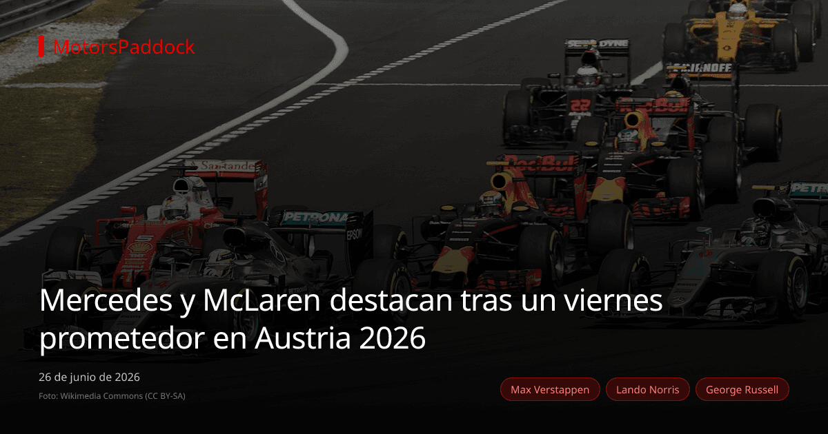 Mercedes y McLaren destacan tras un viernes prometedor en Austria 2026