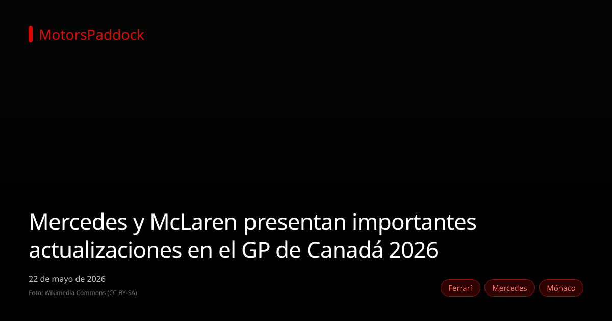 Mercedes y McLaren presentan importantes actualizaciones en el GP de Canadá 2026