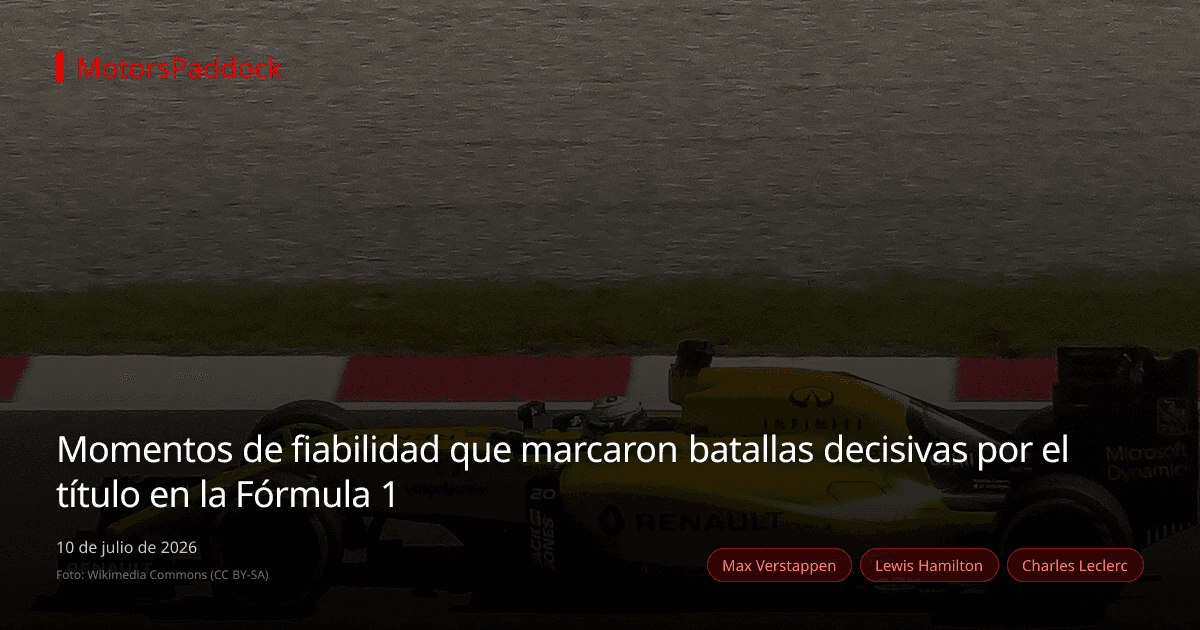 Momentos de fiabilidad que marcaron batallas decisivas por el título en la Fórmula 1