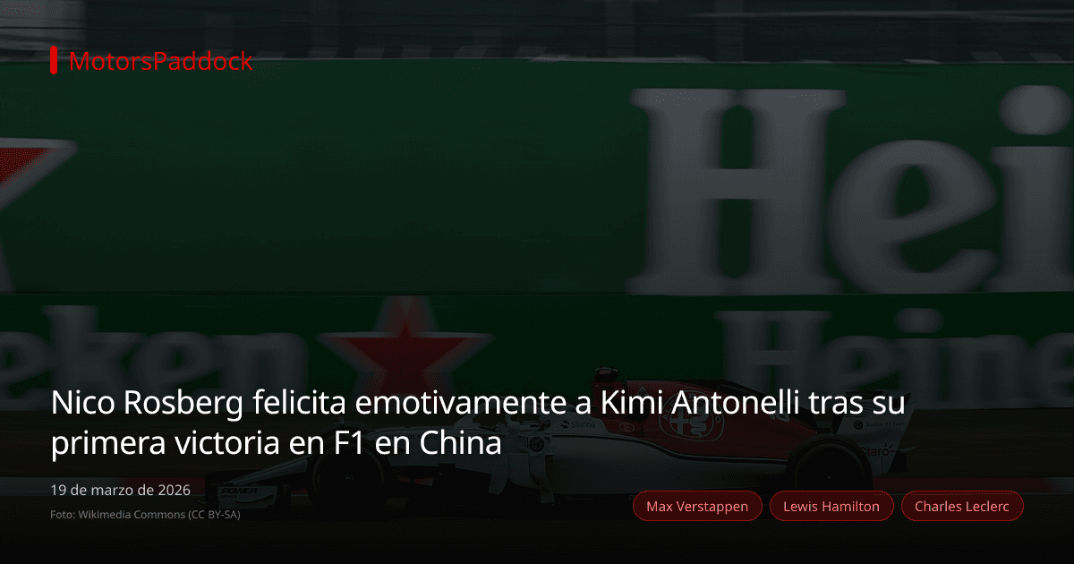Nico Rosberg felicita emotivamente a Kimi Antonelli tras su primera victoria en F1 en China