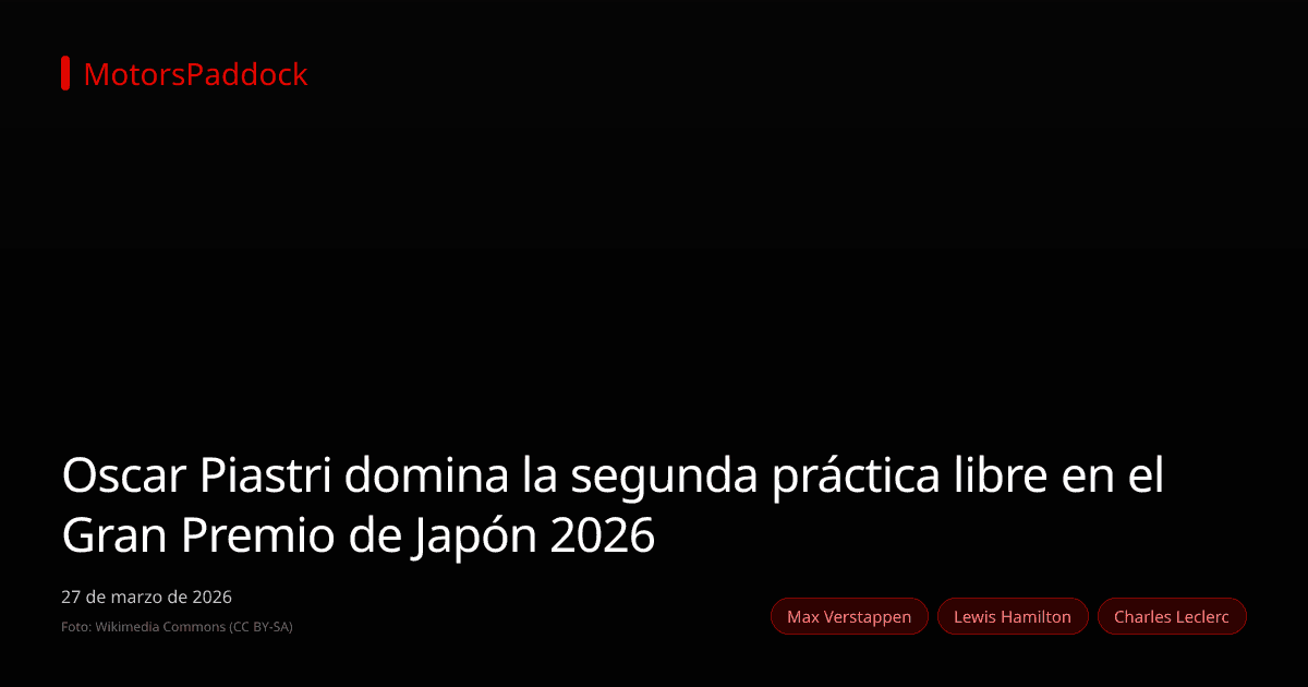 Oscar Piastri domina la segunda práctica libre en el Gran Premio de Japón 2026