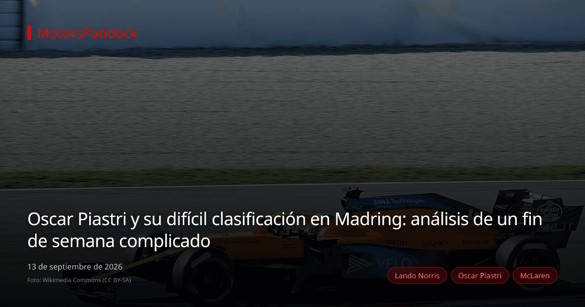 Oscar Piastri y su difícil clasificación en Madring: análisis de un fin de semana complicado