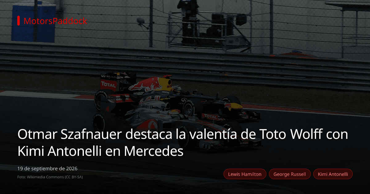 Otmar Szafnauer destaca la valentía de Toto Wolff con Kimi Antonelli en Mercedes