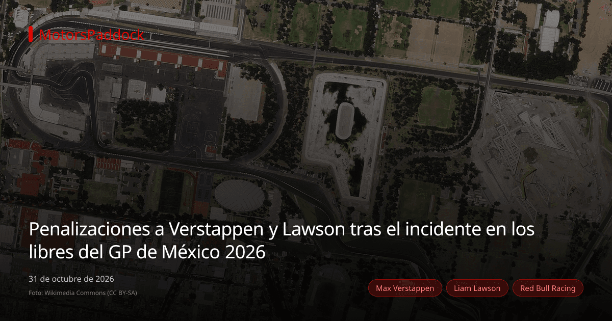Penalizaciones a Verstappen y Lawson tras el incidente en los libres del GP de México 2026