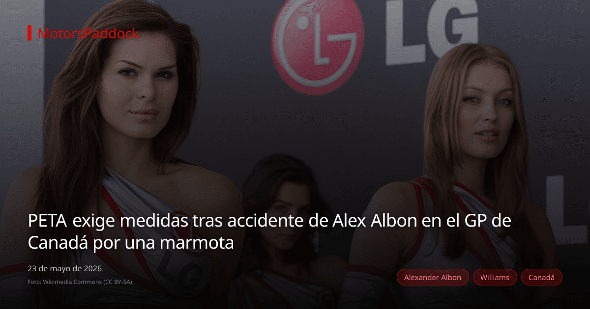 PETA exige medidas tras accidente de Alex Albon en el GP de Canadá por una marmota