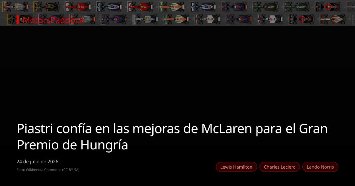 Piastri confía en las mejoras de McLaren para el Gran Premio de Hungría