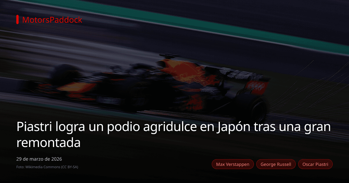 Piastri logra un podio agridulce en Japón tras una gran remontada