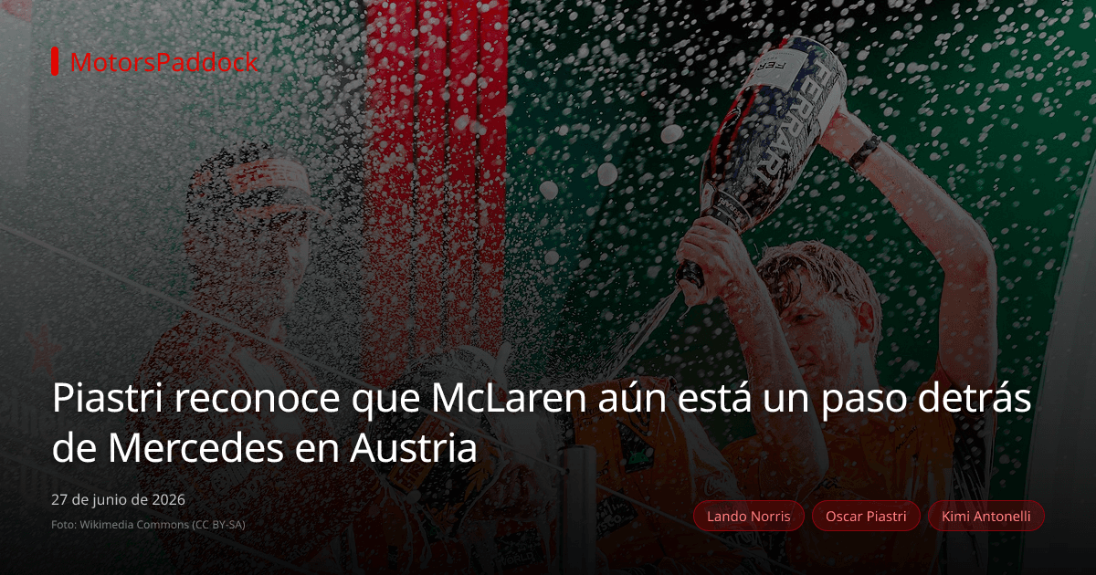 Piastri reconoce que McLaren aún está un paso detrás de Mercedes en Austria
