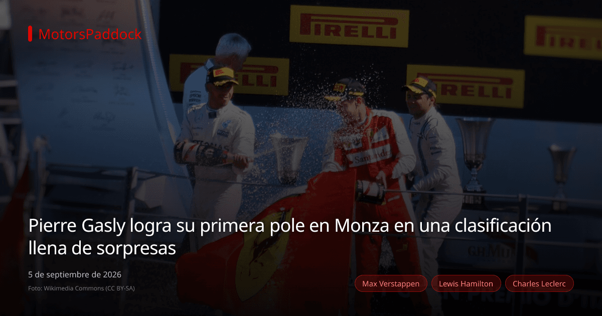 Pierre Gasly logra su primera pole en Monza en una clasificación llena de sorpresas
