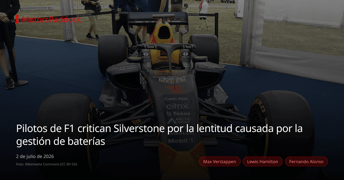 Pilotos de F1 critican Silverstone por la lentitud causada por la gestión de baterías
