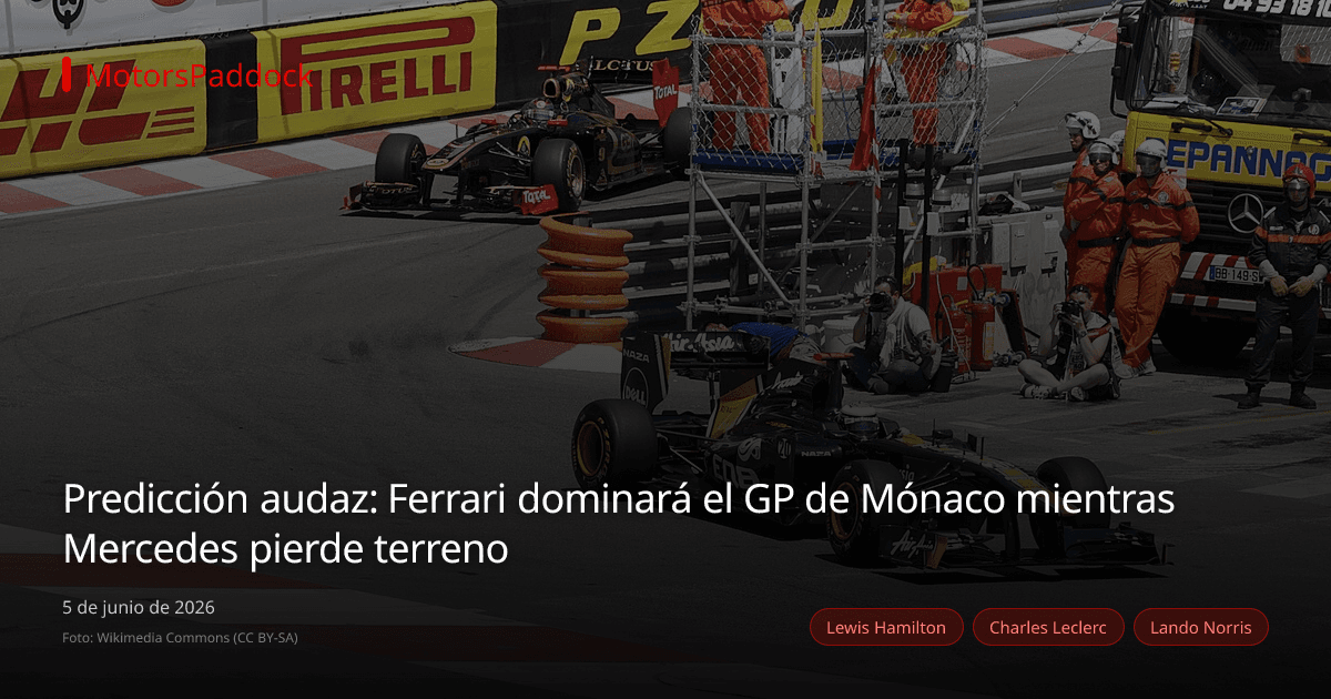 Predicción audaz: Ferrari dominará el GP de Mónaco mientras Mercedes pierde terreno