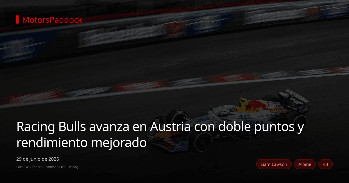 Racing Bulls avanza en Austria con doble puntos y rendimiento mejorado
