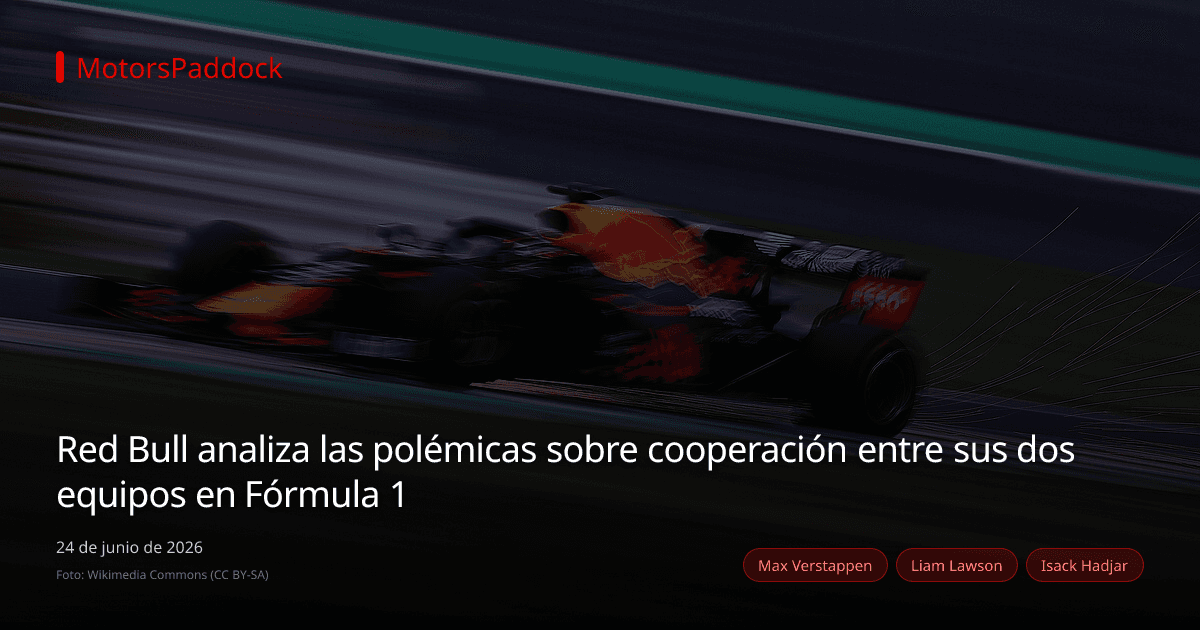 Red Bull analiza las polémicas sobre cooperación entre sus dos equipos en Fórmula 1