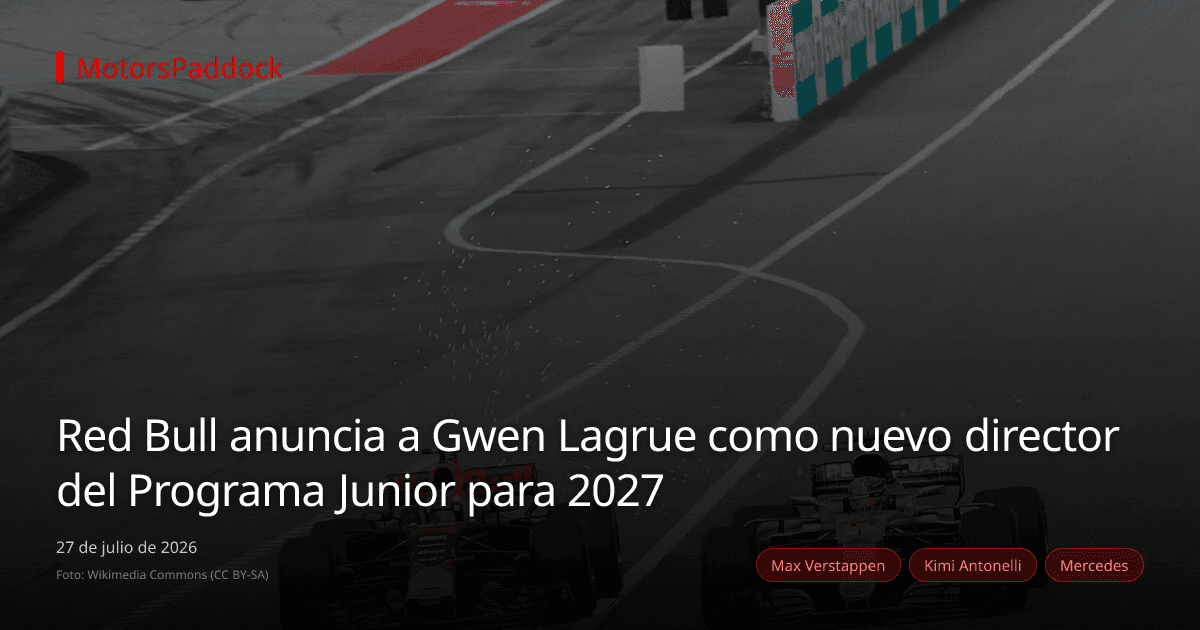 Red Bull anuncia a Gwen Lagrue como nuevo director del Programa Junior para 2027