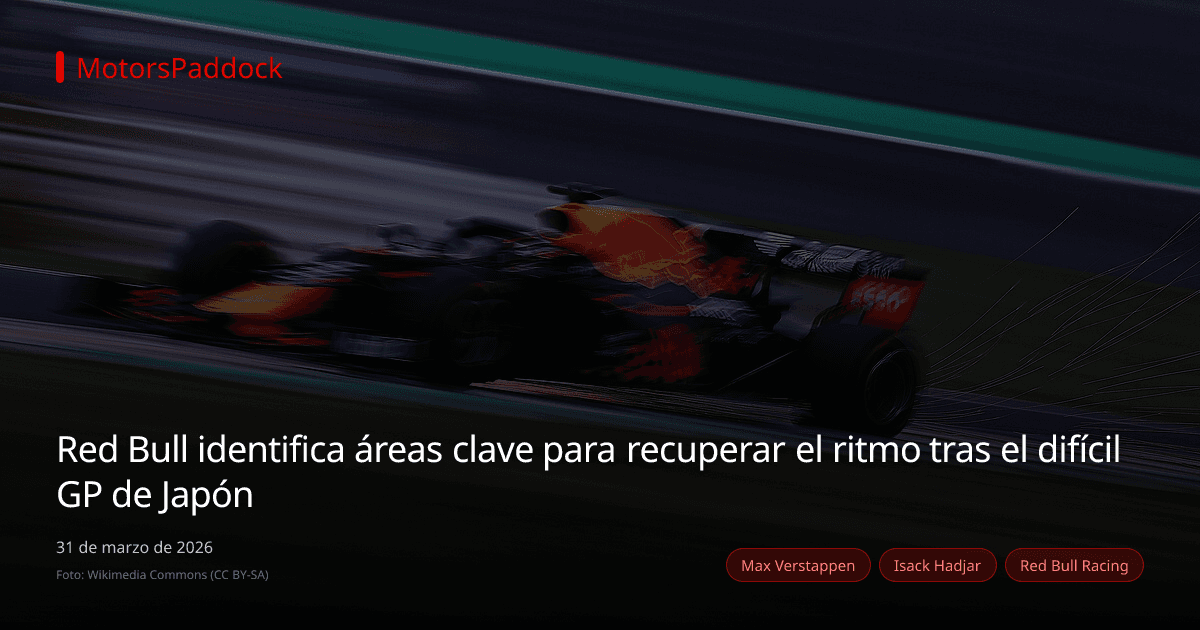 Red Bull identifica áreas clave para recuperar el ritmo tras el difícil GP de Japón