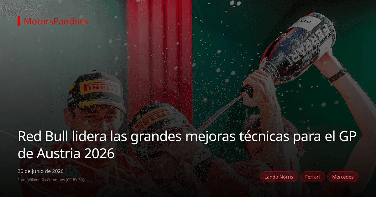 Red Bull lidera las grandes mejoras técnicas para el GP de Austria 2026
