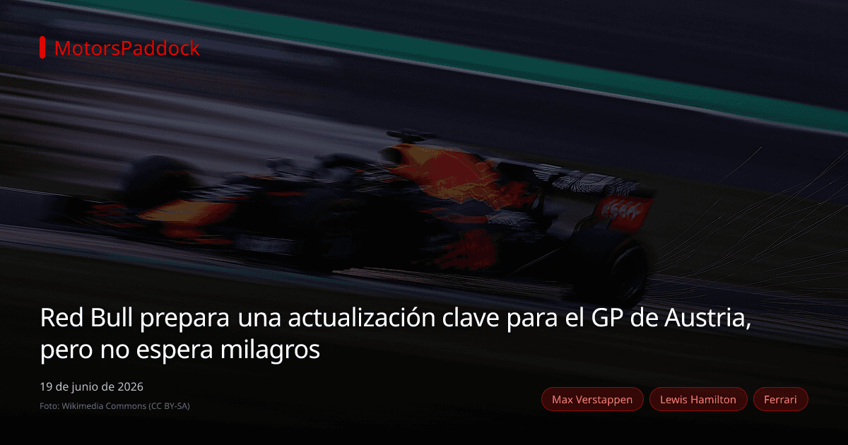 Red Bull prepara una actualización clave para el GP de Austria, pero no espera milagros