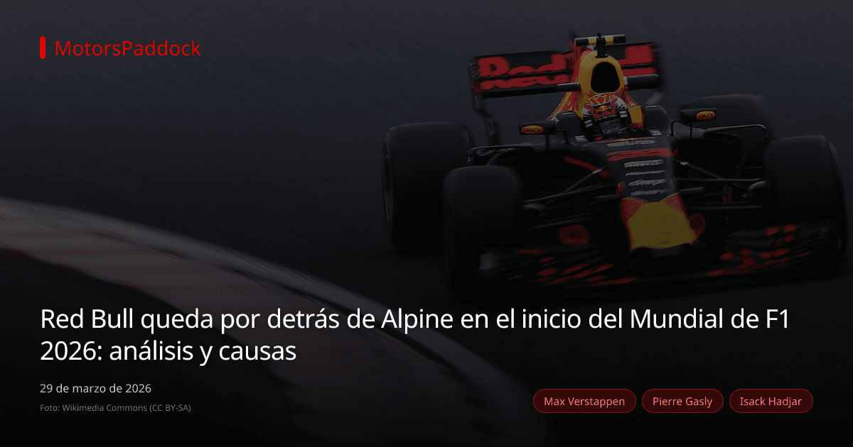 Red Bull queda por detrás de Alpine en el inicio del Mundial de F1 2026: análisis y causas