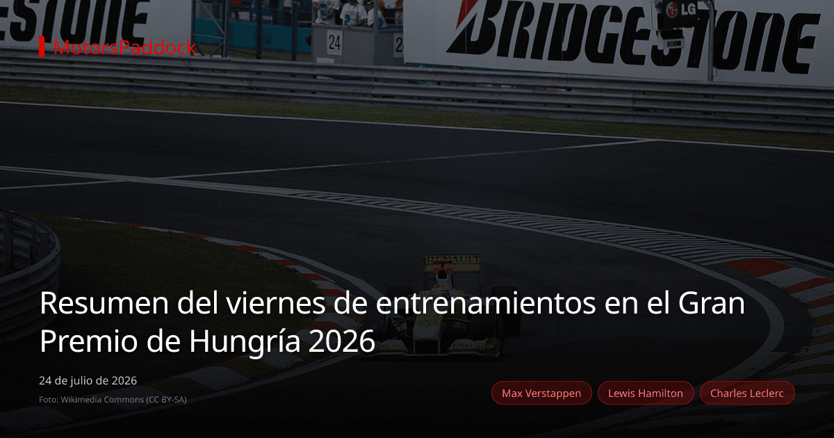 Resumen del viernes de entrenamientos en el Gran Premio de Hungría 2026