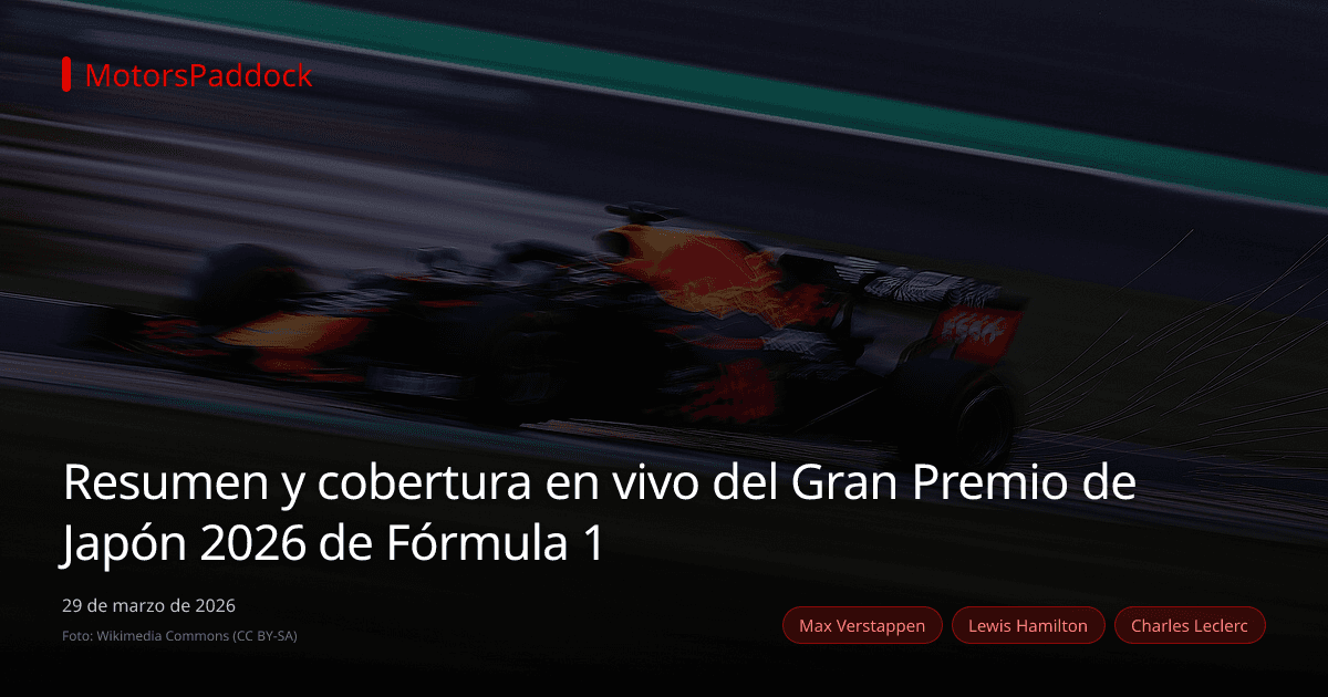 Resumen y cobertura en vivo del Gran Premio de Japón 2026 de Fórmula 1