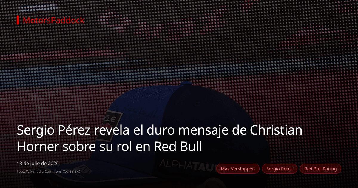 Sergio Pérez revela el duro mensaje de Christian Horner sobre su rol en Red Bull