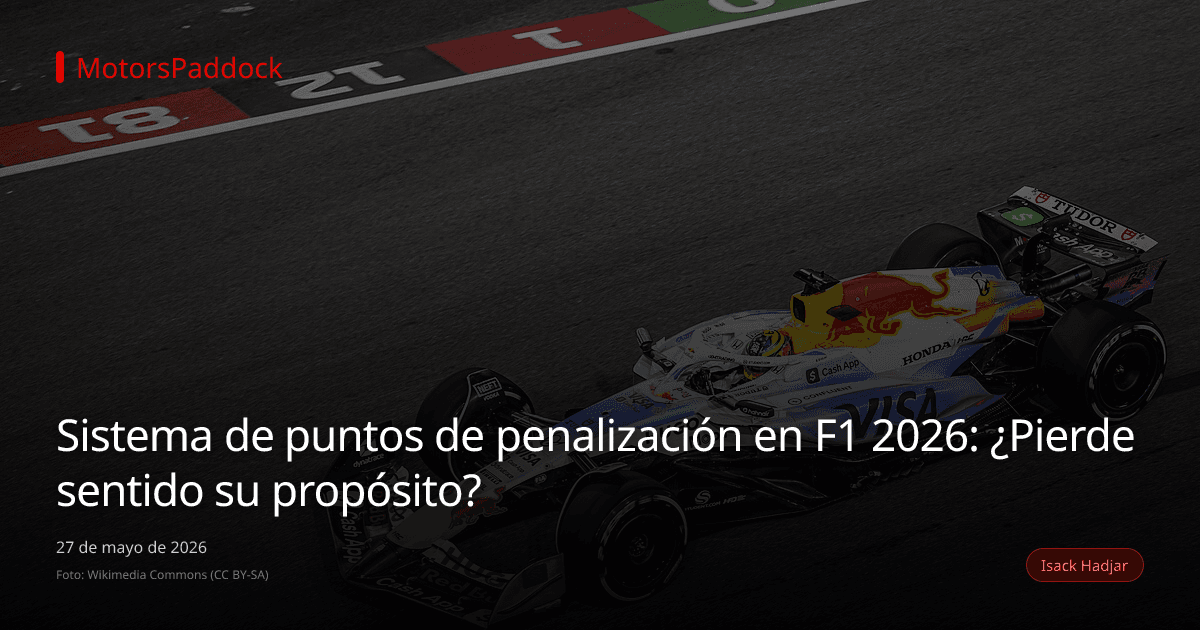 Sistema de puntos de penalización en F1 2026: ¿Pierde sentido su propósito?