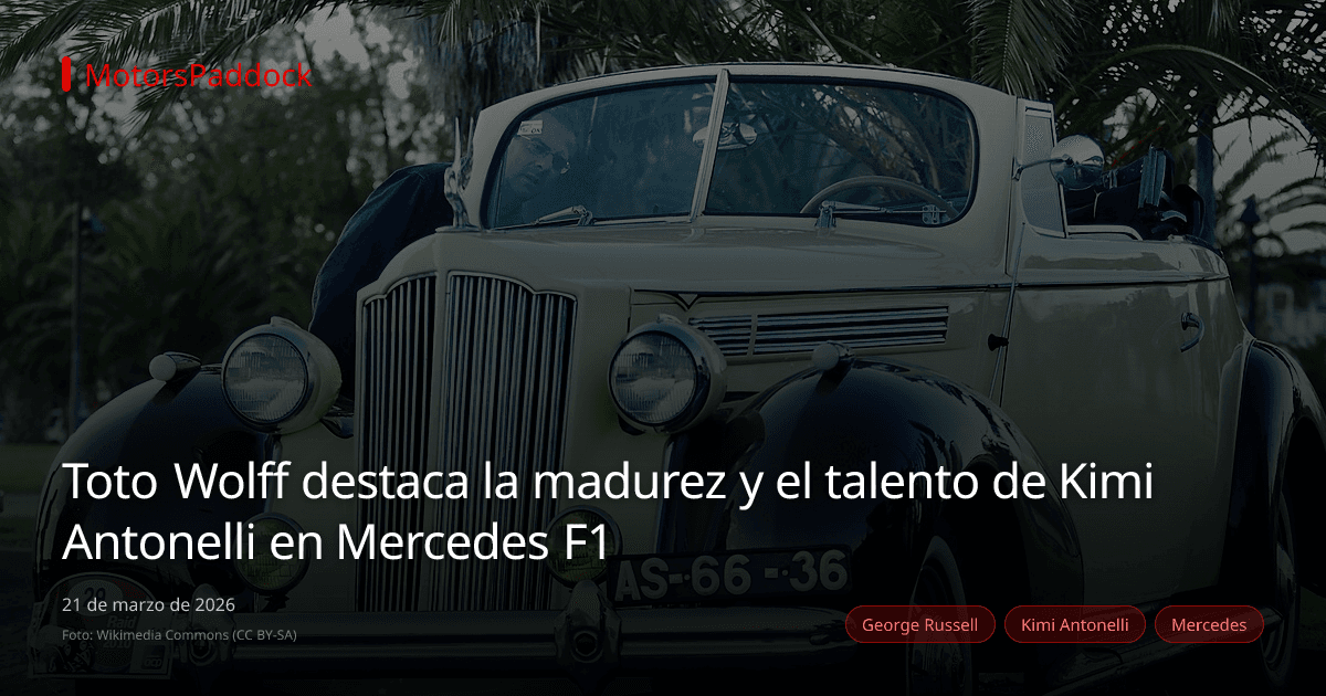 Toto Wolff destaca la madurez y el talento de Kimi Antonelli en Mercedes F1