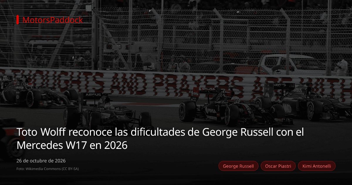 Toto Wolff reconoce las dificultades de George Russell con el Mercedes W17 en 2026