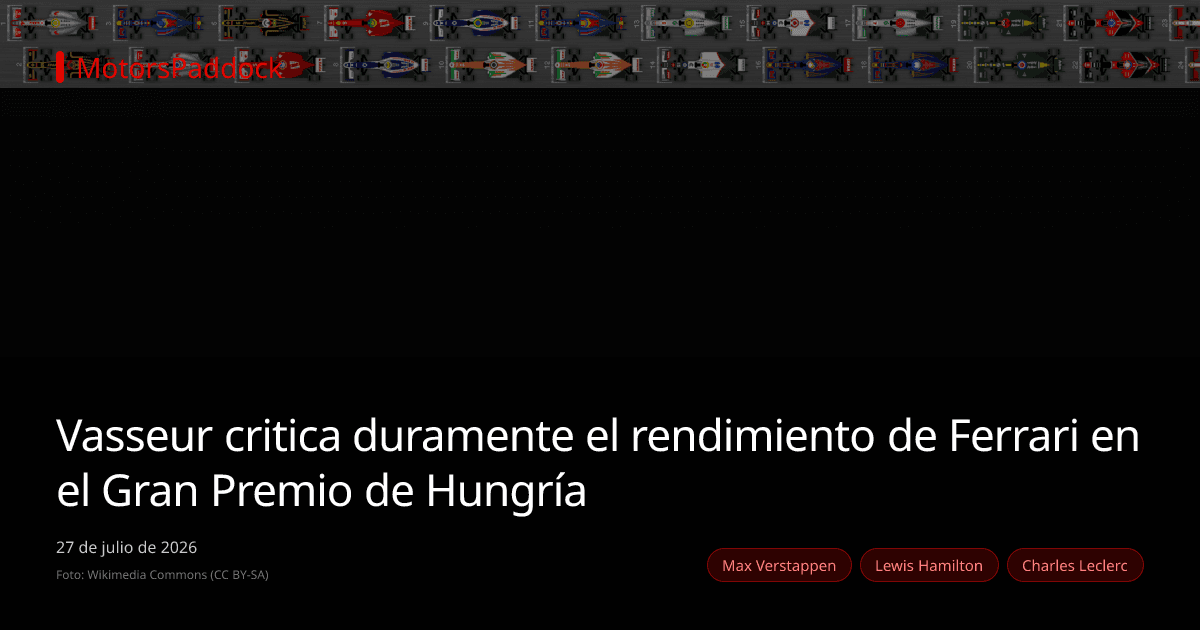 Vasseur critica duramente el rendimiento de Ferrari en el Gran Premio de Hungría
