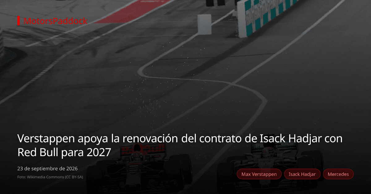 Verstappen apoya la renovación del contrato de Isack Hadjar con Red Bull para 2027