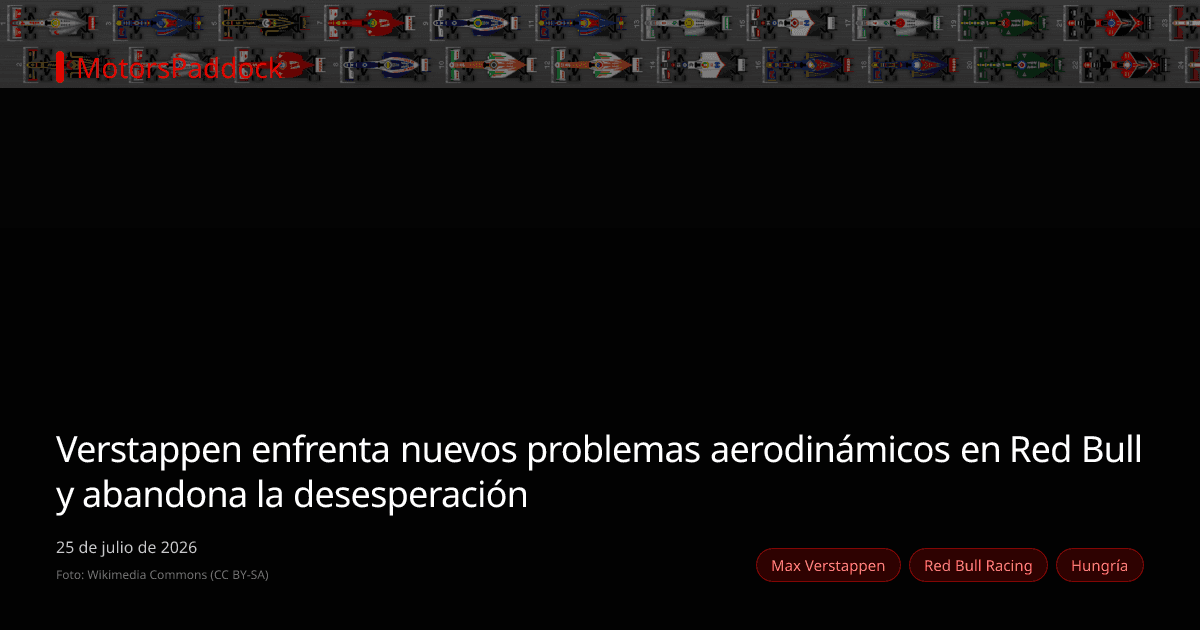 Verstappen enfrenta nuevos problemas aerodinámicos en Red Bull y abandona la desesperación