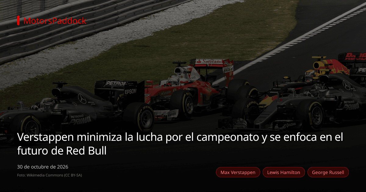 Verstappen minimiza la lucha por el campeonato y se enfoca en el futuro de Red Bull