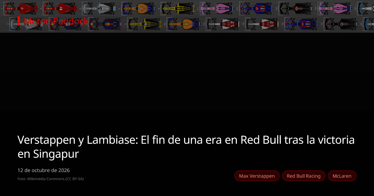 Verstappen y Lambiase: El fin de una era en Red Bull tras la victoria en Singapur