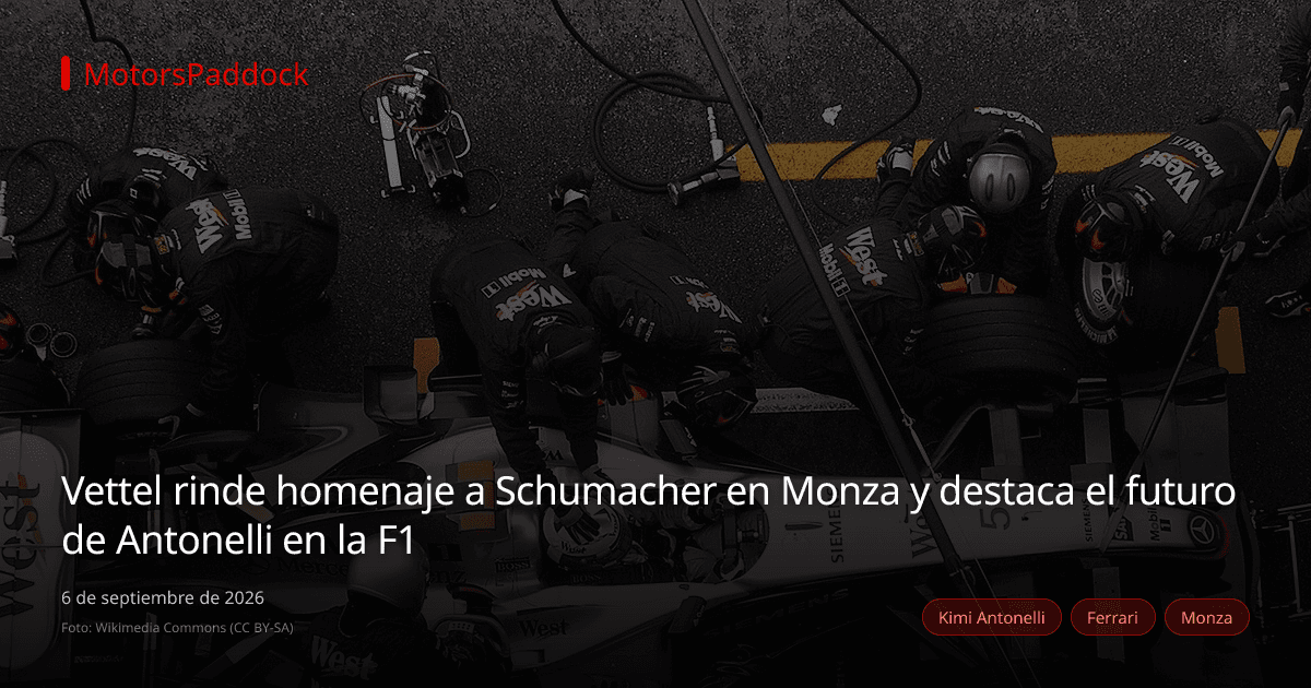 Vettel rinde homenaje a Schumacher en Monza y destaca el futuro de Antonelli en la F1