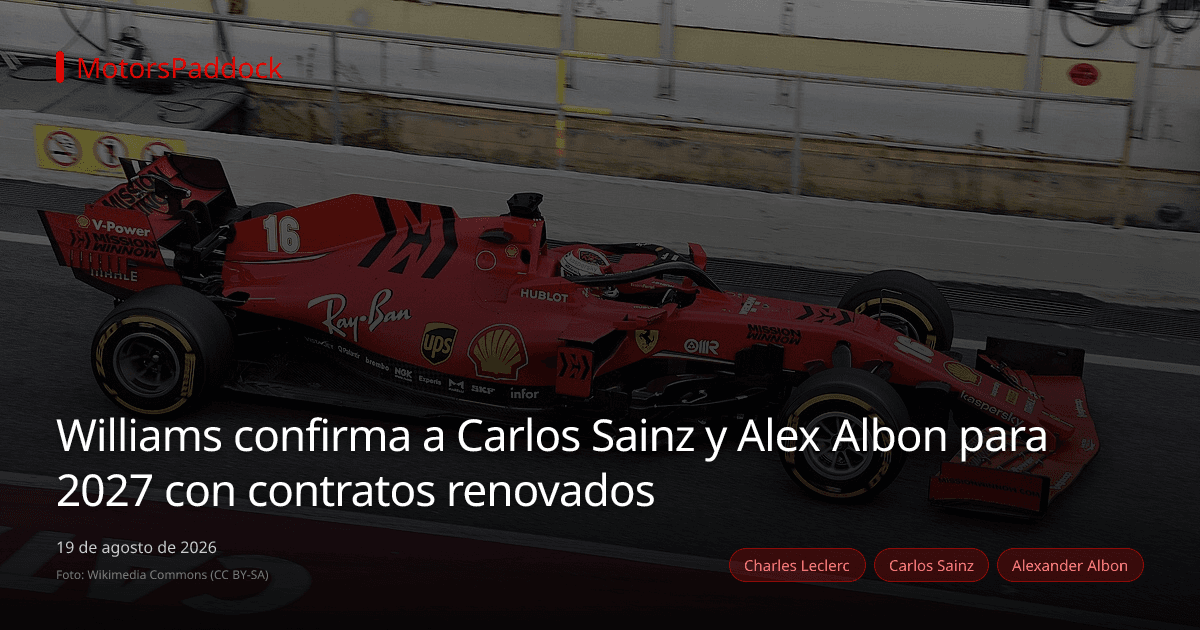Williams confirma a Carlos Sainz y Alex Albon para 2027 con contratos renovados